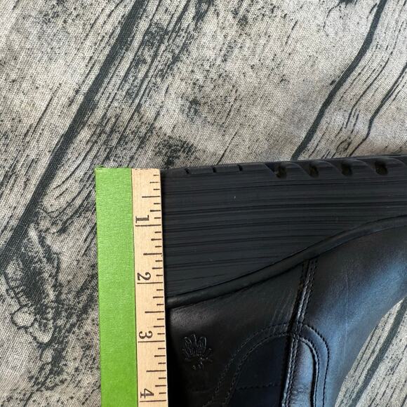 Fly London Black Leather Knee High Wedge Boots EU38/ US7-7.5 - Picture 10 of 12